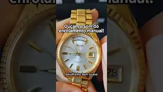 Ou&ccedil;am o som do enrolamento manual deste rel&oacute;gio vintage! #Rel&oacute;gio #Autom&aacute;tico #Relojoaria