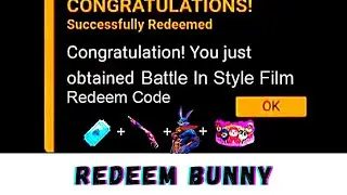 BUNNY REDEEM CODE IN FREEFIRE 😍 WOW... THAT'S GREAT 😨