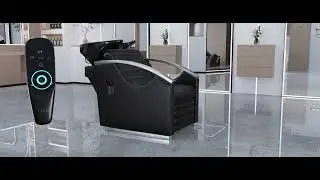 Beauty Salon Electric Massage Backwash Unit / Chair with Basin & Adjustable Seat- Bella V