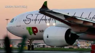 Aterragens e Descolagens no Aeroporto de Lisboa num belo dia