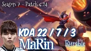 MaRin RUMBLE vs KARTHUS Top - Patch 6.24 KR Ranked