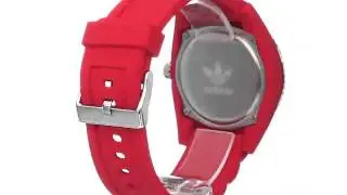 adidas Unisex ADH6152 Brisbane Watch with Red Silicone Band