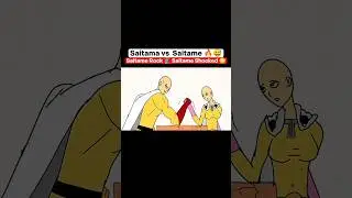 Saitama vs saitame arm wrestling competition 🔥😂 #shorts #anime #badass #moments