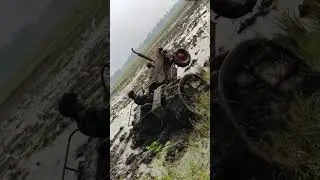 Mahendra tractor performance in mud #folksong #automobile