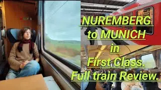 Traveling in an *old First Class* seat onboard a Regio train from NUREMBERG to MUNICH.