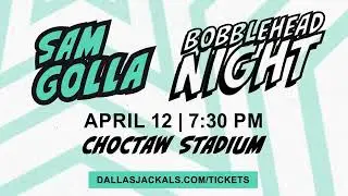 Dallas Jackals Sam Golla Bobblehead Promotion