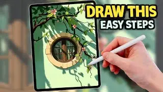 Draw This Beautiful Summer Window in Procreate | Easy Step-by-Step Tutorial