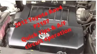 '12 Toyota Rav4 P2197 Quick tip & A/F Sensor operation video