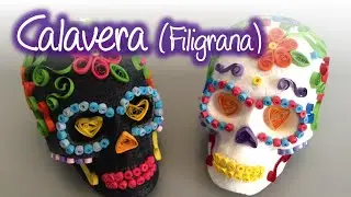 Calaveras decoradas con filigrana , Quilling skulls