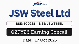 JSW Steel Q2FY26 Earnings Concall | Latest Share News #L&TTechnologyServices #Q2FY26 #Concall