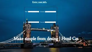 Simple Login Form Design in Html & Css | CSS Form Styling | 2023