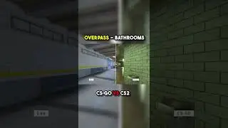 Overpass | CS:GO vs CS2 | Bathrooms #csgo #cs2 #shorts