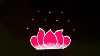 Simple Daily rangoli designs with colours and 5dots / republic day special rangoli designs 