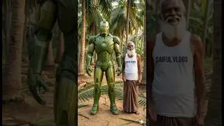 Amazing Coconut Leaf Ironman Armar Craft !🌿😱#ironman #leafcraft #handcraft #foryou