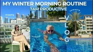 MY 7AM WINTER MORNING ROUTINE | run, swimming, shopping | Vlogmas 2023
