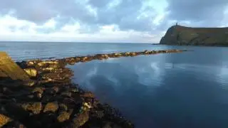 Isle of man by drone,Bradda head and old breakwater