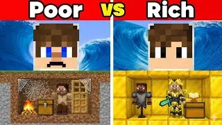 &ldquo;POOR vs RICH Secret Base in TSUNAMI! 😱 Minecraft Survival Challenge&rdquo;