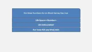 Telenor Call & SMS Block Service