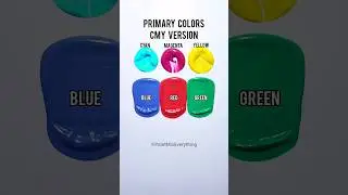 PRIMARY COLORS - CMY Acrylic Paint Mixing #shorts #primarycolors   #acrylicpaint #colormixing
