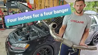 MK7 GTI Downpipe Install! From 3 inch to 4 inch!