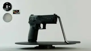 Sig Sauer P320 Tactical Sidearm | 3D Studio Render & Lookdev Turntable | AAA Game Asset