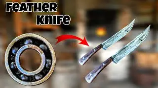 Forging a RUSTED BEARING into a Sharp KNIFE | Making a Knife out of a Rusted Bearing