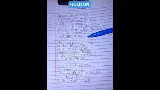 HOLD ON BY CHORD OVERSTREET BY #chordoverstreet #holdon #lyrics  #handwriting #music #shortvideo