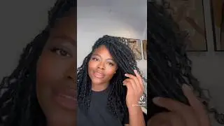 Short faux locs with curly ends