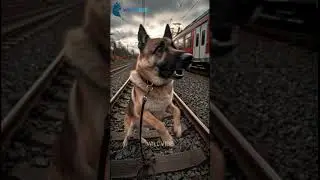 A Split Second from Tragedy 🐕🚆 #dogs , #foryou , #viral