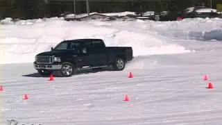 Snow Tire Testing West Yellowstone Montana Ride Solutions 100 foot circle video