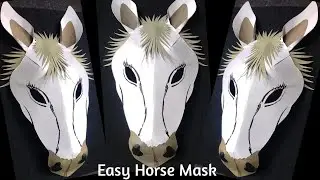 Horse Mask Paper Craft. Horse Costume For Kids. Horse Face Mask Craft. #animalMask #horseMask #ck