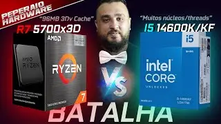 RYZEN 7 5700x3D vs CORE I5 14600K em Games, Render e IA. 3DV Cache ganha ou mais núcleos importa +?