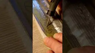 Engraving a F. Dick Kitchen Knife by hand, lettering on metal, Vila Vita Rosenpark Marburg