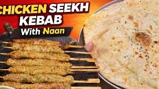 Juicy Chicken Seekh Kebab with Soft Naan | Easy Homemade Recipe