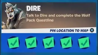 Complete Quests from DIRE, Wolf Pack Questline, Fortnite Season 8 Punchcard.