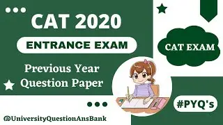 CAT 2020 (Shift-1) Final || Competitive Exam || Entrance Exam 2020