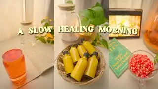 Slow Healing Morning Routine🌿 | Ginger Haldi Lemon Shot🍋 & Dalia🥣 | Silent Vlog🎧