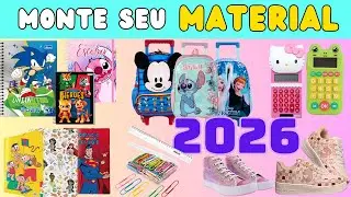 🎒 MONTE seu MATERIAL ESCOLAR - 2026 | 💚❤️🖤 Qual você escolhe ? 😱 | AW Quiz 🎯