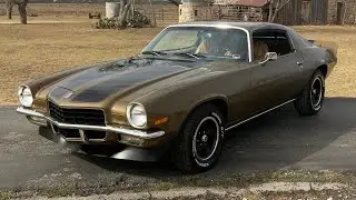 1972 Chevrolet Camaro 350ci V8 TH350 Auto PS Factory AC Rare Golden Brown Fresh Paint