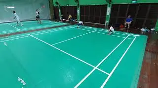 Basic light foot work badminton training for Audrey and Lucas(1)