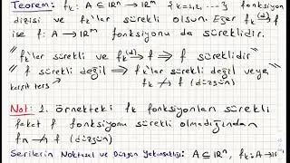 Analiz 4(IV)-Temel Kavramlar 11( Noktasal ve Düzgün Yakınsaklıklar)
