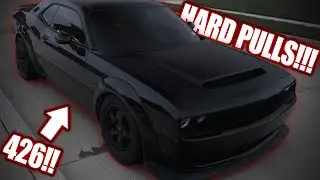 FIRST HARD PULLS IN MY CAMMED 426 HELLCAT!