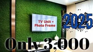 TV Unit + Photo Frame Green Grass Design 2025 | मात्र 3,000 में एक तीर में 2 निशाना कोई भी बनवा लेगा