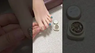 #toenailart #naildesigns #glitternails #goldglitter #tealnails #prettytoes #nailsofinstagram