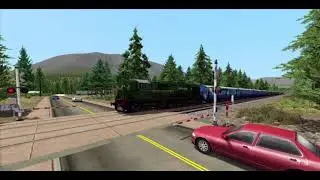 TRAINS CLOSE CALLS NEAR MISS ACCIDENTS AT RAILROAD CROSSING 