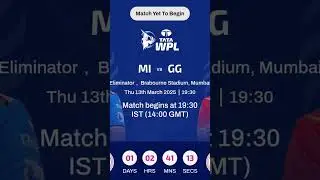 TATA WPL Eliminator MI vs GG #cricket #wpl2025