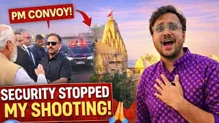 Unexpected Security Moment at Somnath Temple | PM Convoy Passing | Peaceful Darshan
