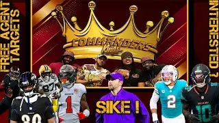 👑Commanders Kings LIVE!👑 | Commanders Free Agent Targets❗ + Dolphins Yard Sale: You Interested?🤔