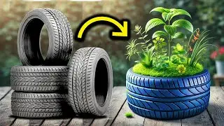 Turning Waste Tires into a Thriving Garden | बेकार टायरों को पौधों से भरे गार्डन प्लांटर्स में बदलें