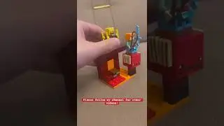 LEGO Minecraft Nether Lava Battle; Alex Minifigure, Creatures, Wither Skeleton, Sword,Spinning Blaze